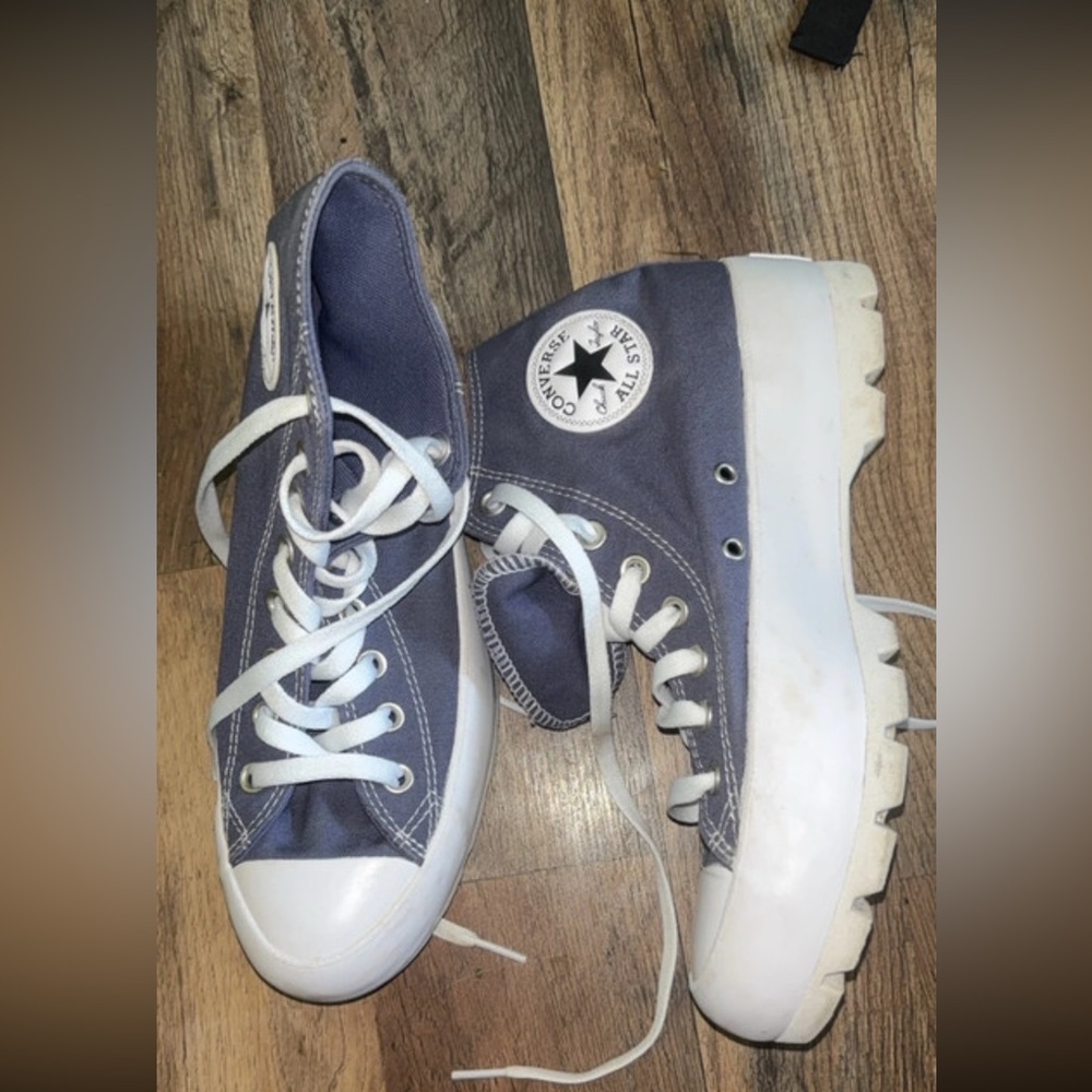 Converse All Star High-Top Canvas Sneakers - Blue and White